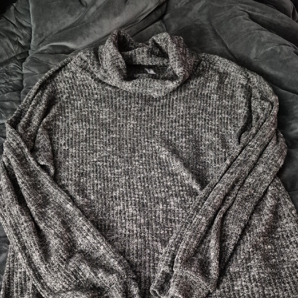 Women's Gray Turtleneck Sweater